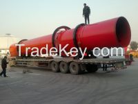 Small rotary dryer for drying gypsum and limestone