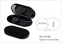 Empty plastic case for makeup, compact powder case, makeup case, cosmetics packaging, oval shape compact powder packaging
