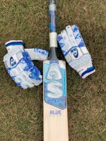 English Willow Cricket Bat - Blue Camo