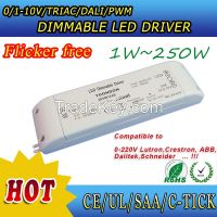 0-10V/1-10V dimmable driver no flicker Compatible to lutron,dynalite,schneider,ABB,crestron
