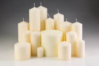 Big White Pillar Church Candle and Parafin Wax Available