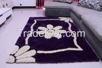 High Quality Hand Made Tufted 100% Polyester  Patter Shaggy Carpet for Home Furnishing