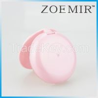 Cute Pink Round Compact Powder Case For Cosmetic Packing