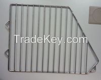 wire mesh grid and divider for shelf
