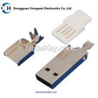 Male Solder Three-Piece Suits USB 2.0 Connector