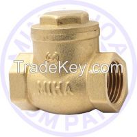 BRASS SWING CHECK VALVE - MIHA BRAND, WITH NBR GASKET