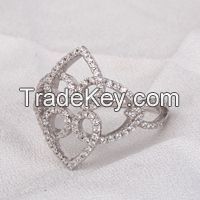 new designs silver fashion jewellery in micropave setting factory price