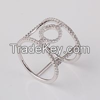 new designs silver classic jewellery in micropave setting factory price