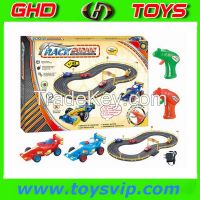 Electric Train  set with Formular car   toys