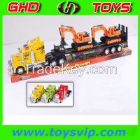 Plastic Friction Tractors trailers set toys