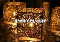 rattan string lamp