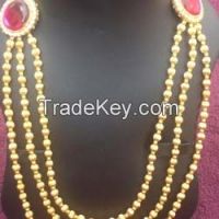 3 Steps Gold Plated Designer Necklace