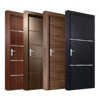 New Interior Room Water Proof Door Design Modern Waterproof Wpc Solid Wooden Doors With Accessories For Sale