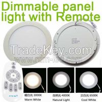 Color change and dimmamble round led panel light with Remote