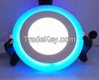 2015 NEW round ultra thin led panel light 2 colors 3 section switch 3 years warranty