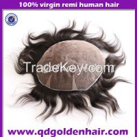 Swiss Lace 100% Human Natural Hair Toupee