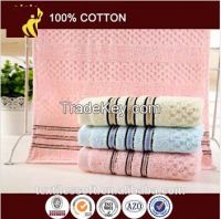 100 cotton 21s/2 soft jacquard satin border face towel 