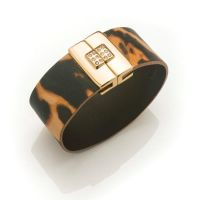 Brazilian Handmade leather bracelet  with Jaguar print