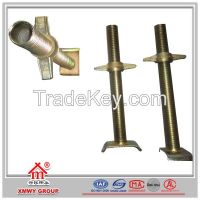 Adjustable scaffolding U-head screw