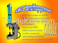 C-Frame benchtop Pneumo Hydraulic Press, hipressure solution in ODMT-PRESSOTECHNIK, hydro pneumatic cylinder, pneumo hydraulic drive unit , alternative press of TOX Drive Family, indeal powerpackage part for hydraulic press, metal sheet jointing press, hy