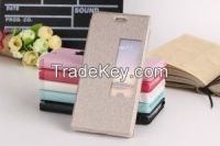 Smart Window View Wallet Flip Leather Case Cover for Huawei Ascend P7