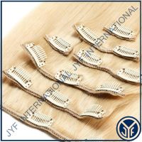 Clip In Hair Remy Hair 18&quot; Straight Color 613# 85Gr Ful Head IN STOCK 
