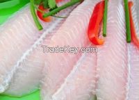 Pangasius fillet light pink well trimmed. (Skinless, boneless, belly off, red meat off, fat off)