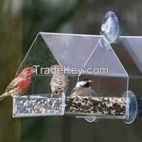 Birdscapes window bird feeder House shaped clear acrylic bird feeder
