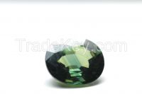 One loose oval faceted green sapphire 3.68ct