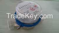 Single jet water meter with vacuum sealed register for cold hot water