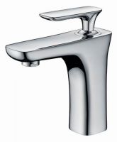 Hot and cold mixer tap single level brass basin faucet