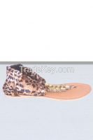 Leopard Flat Sandals 