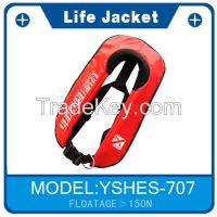 Polyester Covered Gas Cylinder Neoprene Auto Waist Life Jacket