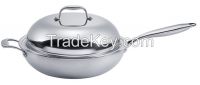 high quality 3ply stainless steeel wok