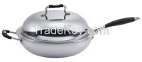 high quality 3ply stainless steeel wok