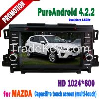 2 din 7 inch android car dvd for mazda cx5 with steering wheel control wifi 3G blue-tooth and for ipad iphone