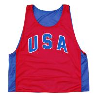 custom design USA lacrosse pinnies