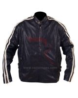 customized slim fit men leather jacket