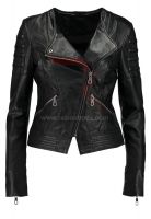 Women Custom Short Leather Jacket