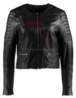 synthetic leather jacket women