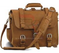 Vintage men's business handbag quality pu leather shoulder bag