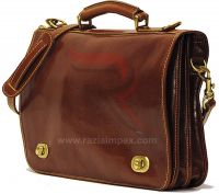 European and American genuine leather men business briefcase