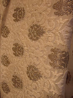 Georgette Gold Zari Embroidery Fabric