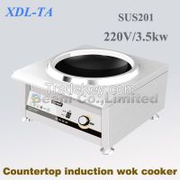 380v 3500w hot sale wok type concave commercial induction cooker