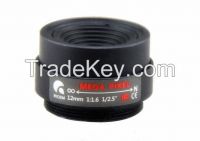 cctv lens 12mm ip camera lens 3 megapixel 1/2.5" F1.6 cs mount lens