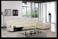 Modern lounge suit sofa white leather leisure corner sofa set