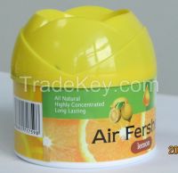 Made in China gel air freshener container, 80g lemon auto air freshene