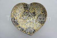 lacquer bowl eggshell inlaid heart shape coconut shell bowl in Vietnam high quality bowl