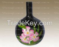 lacquer vase handmade in Vietnam hand-painting design