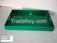lacquer tray regtangle lacquer tray dark green color